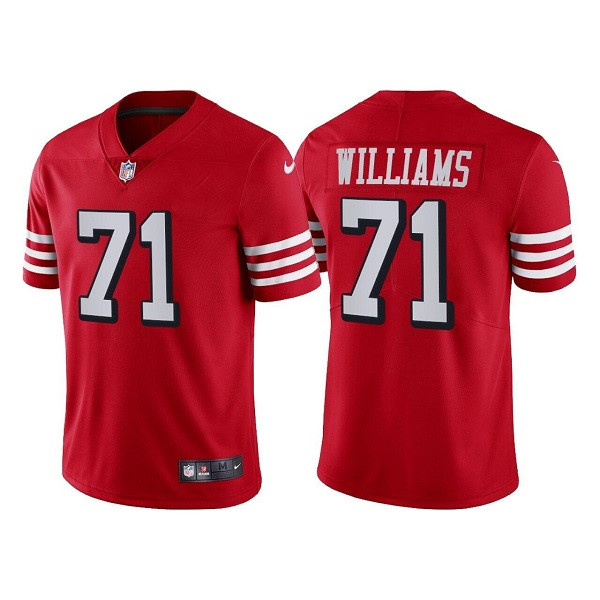 Men's San Francisco 49ers #71 Trent Williams Red Vapor Untouchable Limited Football Stitched Jersey